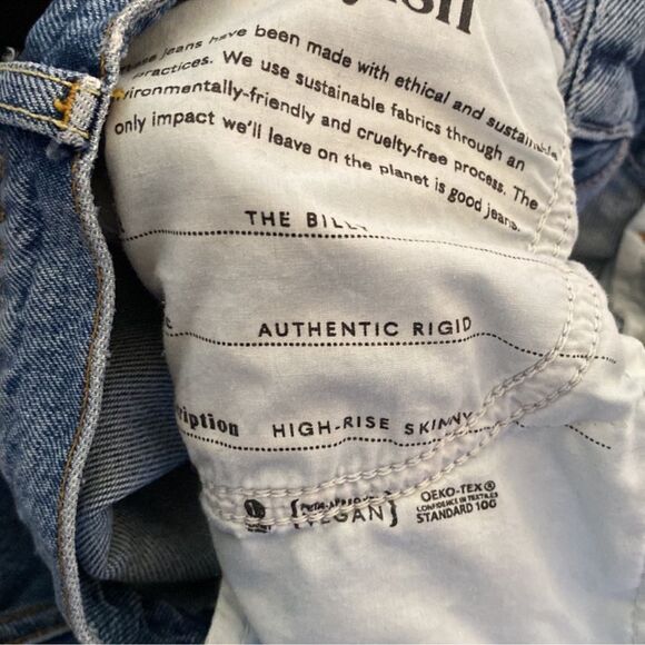 NWT Boyish The Billy Jeans Rio Bravo Raw Hem High Rise Skinn - Picture 4 of 9